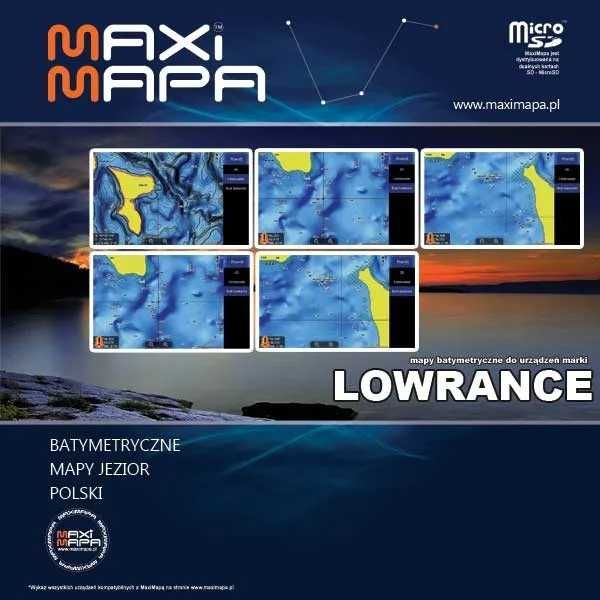 Maxi Mapa batymetryczna Polskich jezior - część Południowa