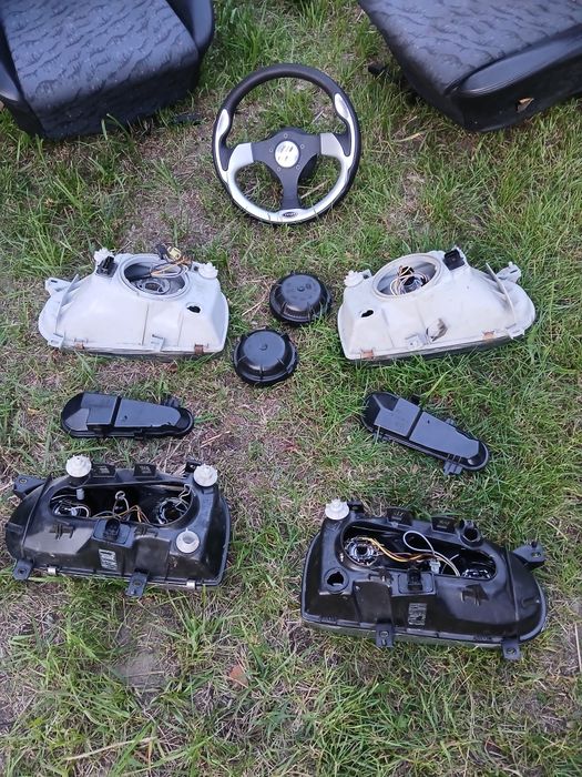 Lampy hella przód l + p kompletne golf 4 IV kierownica dedykowana spor