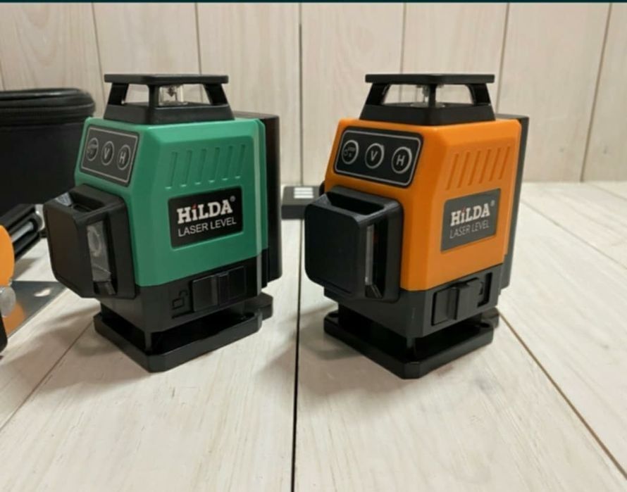 Poziomica laserowa 4D Hilda 16 linii 360° – Idealna do prac budowlanyc