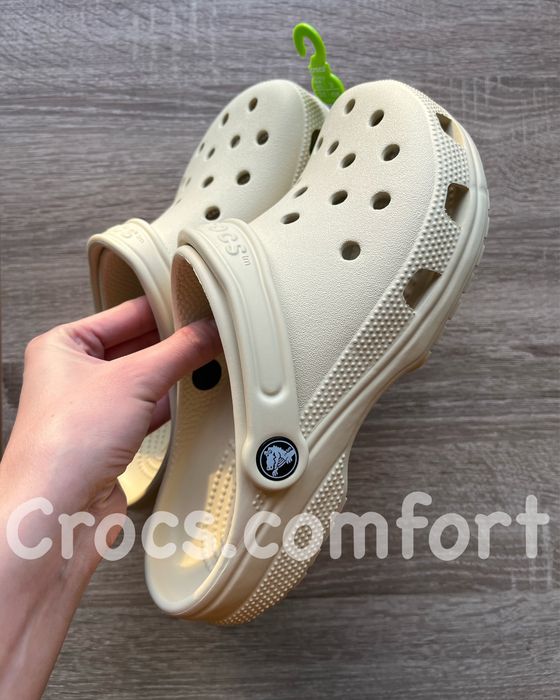 Крокси бежеві класичні жіночі , crocs classic bone 36-41