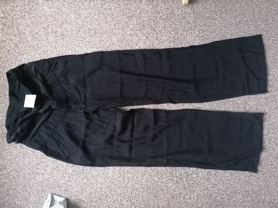 Spodnie ciążowe, luźna, szeroka nogawka, H&m mama, rozmiar M