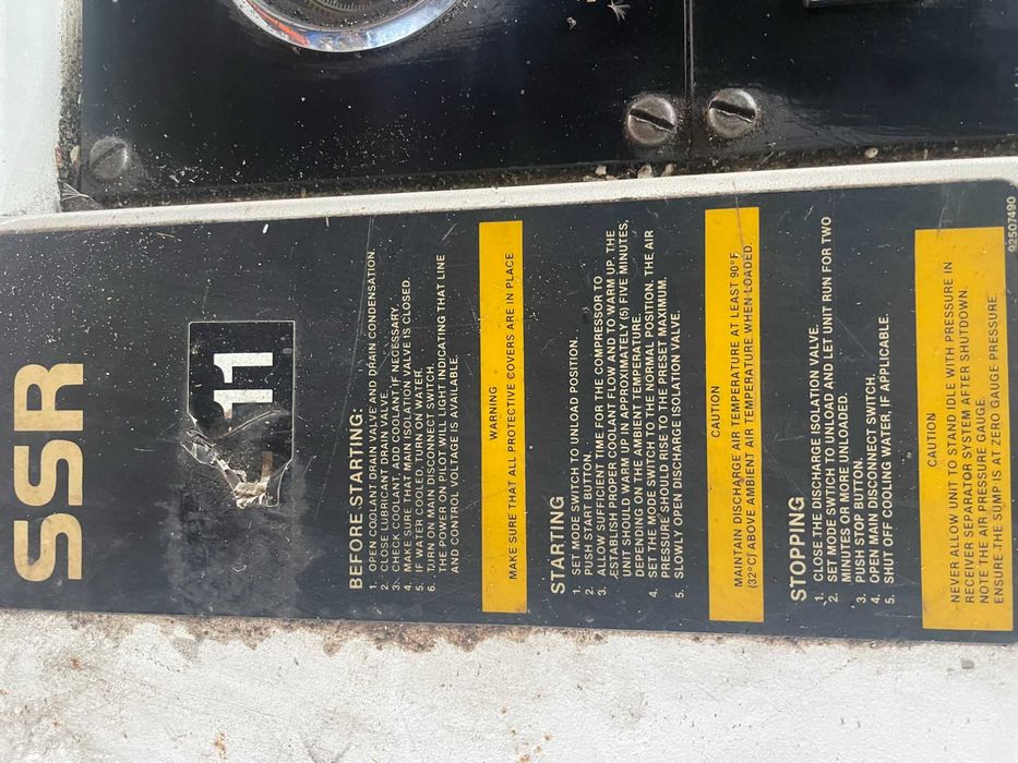 Compressor Parafuso INGERSOLL RAND SSR ML 11