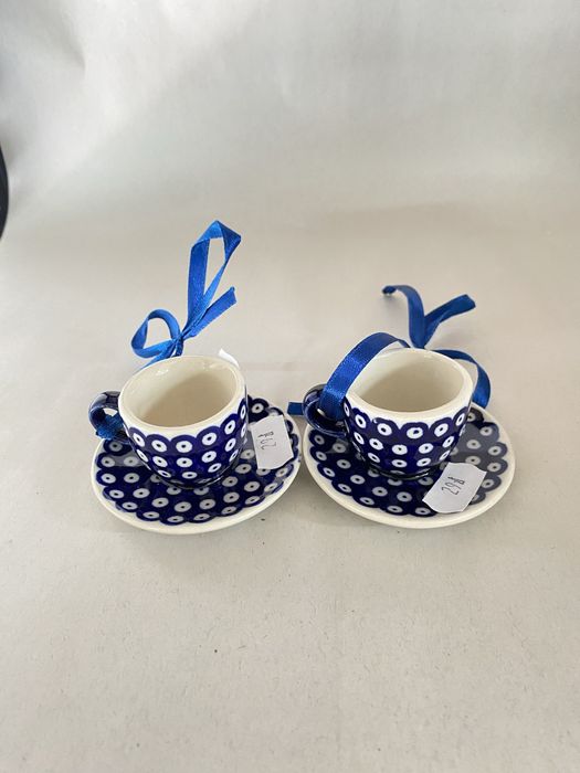 2 x bombka ceramiczna filiżanka Ceramika Bolesławiec