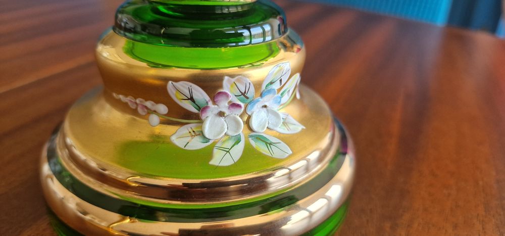 Castiçais e Fruteira Vidro de Murano 18K