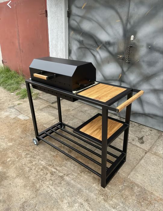 Мангал з столиком лофт |  Мангал, Барбекю, Гриль | Мангал на колесиках