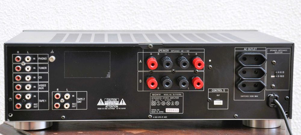 Stereo Integrated Amplifier - SONY TA F 411
