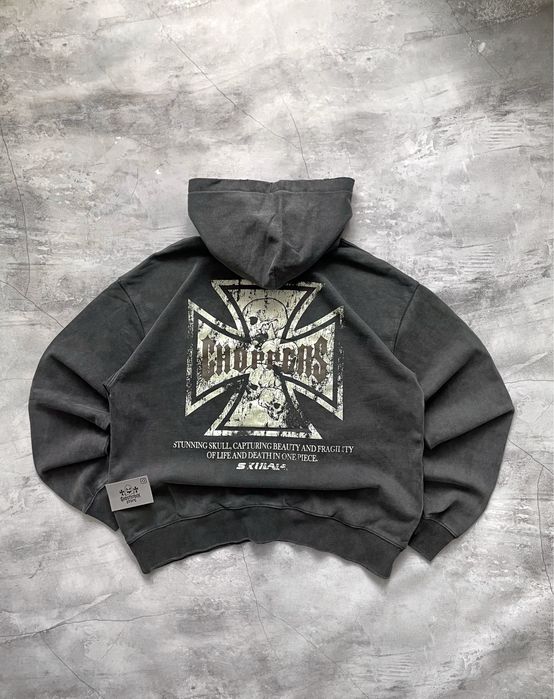 Худі West Coast Choppers темно сірого / чорного кольору