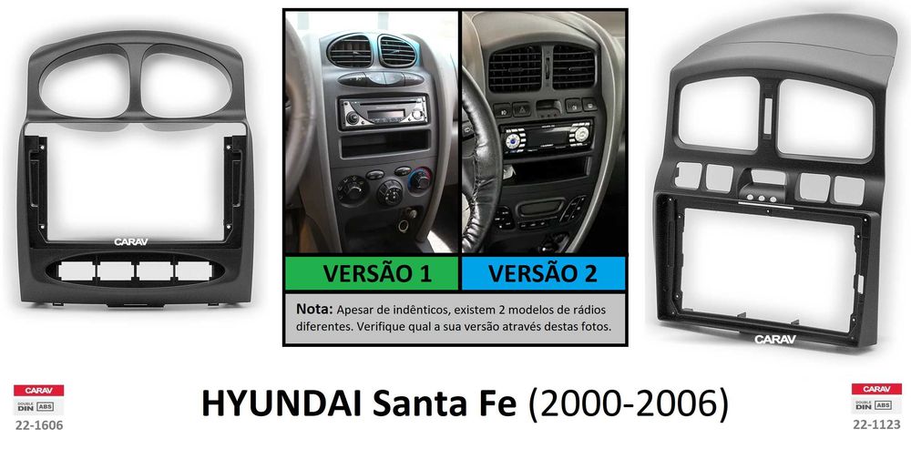 (NOVO) Rádio 2DIN 9" • Hyundai SANTA FE (2000 a 2012) Android [4+64GB]