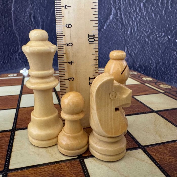 Шахматы, шашки, нарды 3 в 1 комплект с магнитом 7703 (доска 34x34 см)