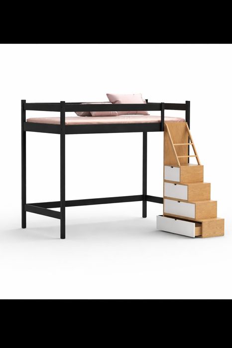 Łóżko piętrowe ze schodami