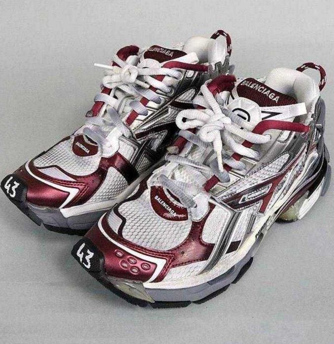 (БЕЗ ПЕРЕДОПЛАТИ)Balenciaga Runner баленсіага раннер білі червоні
