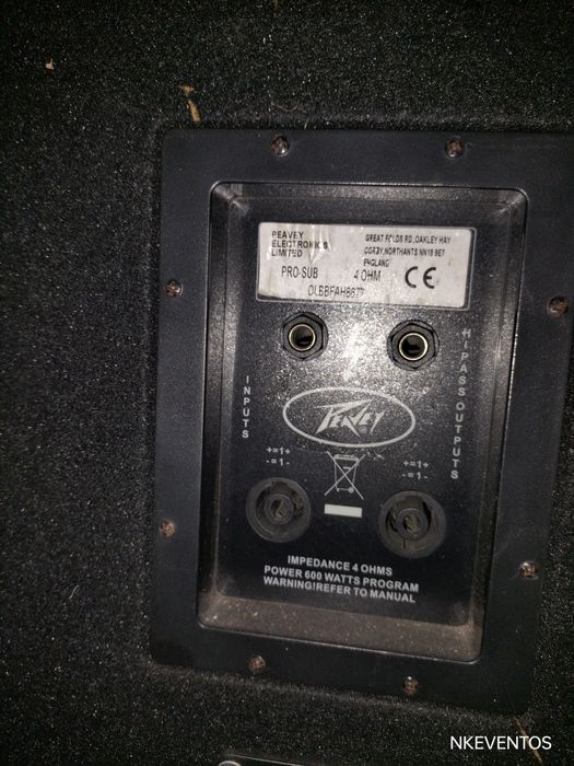 2 graves Peavey 15 polegadas  (passivos)