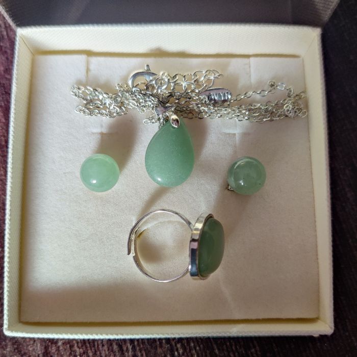 Biżuteria komplet - Awenturyn