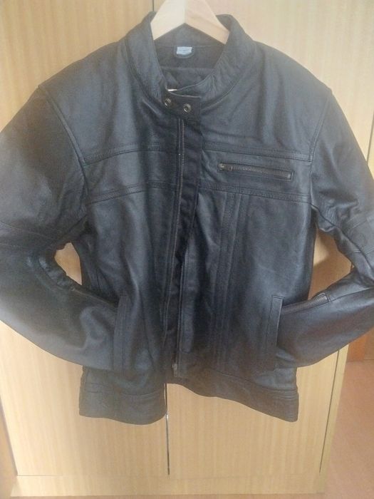 Casaco Motard classico em cabedal