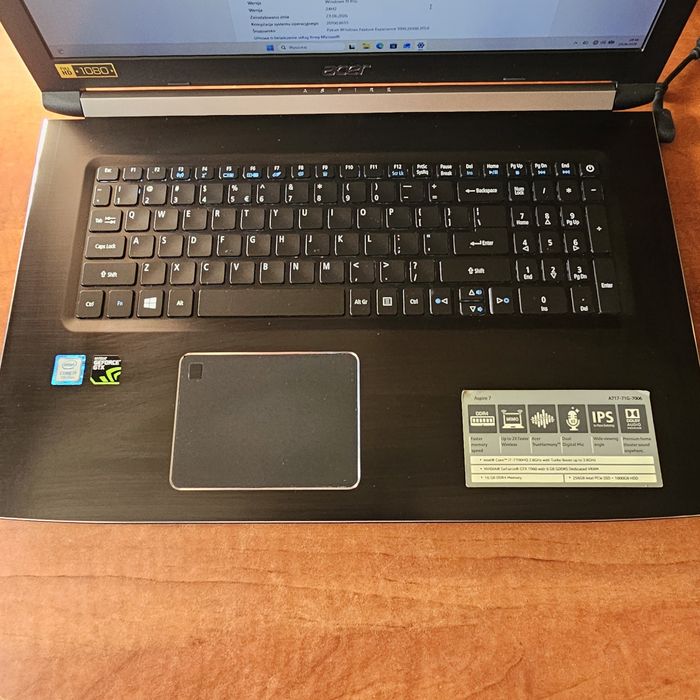 Laptop  Gamingowy Acer Aspire  A717