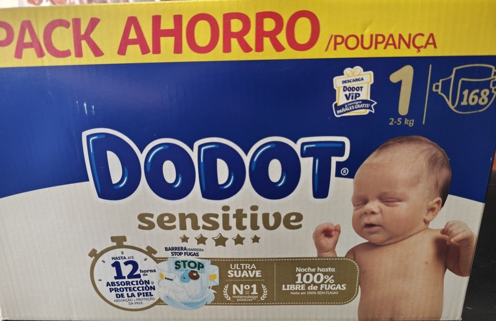 Fraldas Dodot Sensitive T1