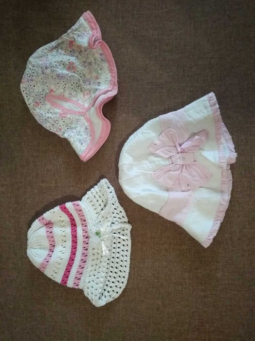 Летние панамки шапочки на девочку  от 1-го годика