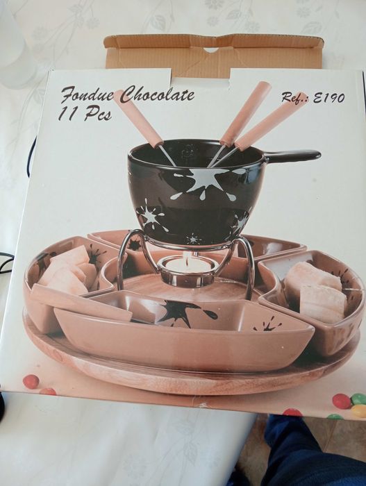 Conjunto de fondue de chocolate