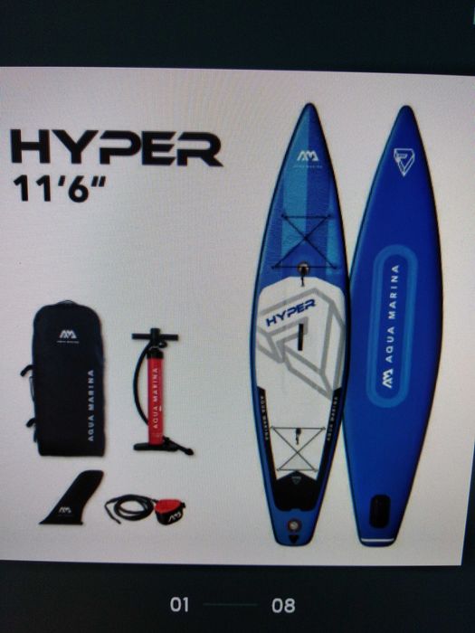 Prancha Sup Paddle Aqua Marina Hyper 11,6 x 31 usada