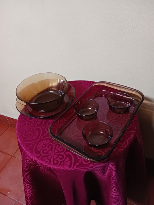 Conjunto em vidro temperado