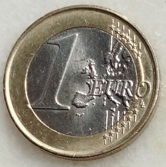 Moeda de 1€  de Portugal, soberba e rara