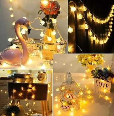 Luzes de fada LED usb, efeito de decoração incrível, 10mt + 10mt