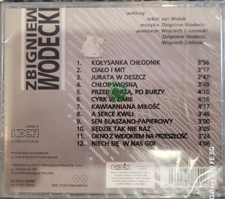 nowa płyta CD w folii Zbigniew Wodecki