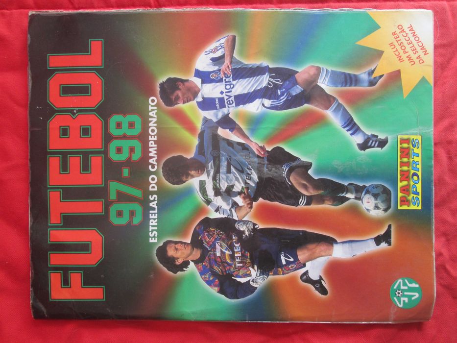 Caderneta completa de cromos Panini do campeonato português 97/98