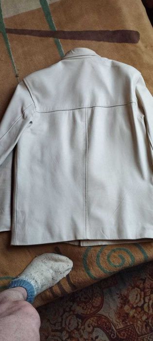 Мужская кожаная куртка демисезонная 48-50
