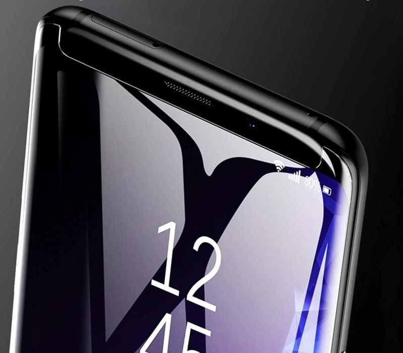Szkło Hartowane Zaokrąglone Uv Do Samsung Galaxy Note 8 + Lampa Uv