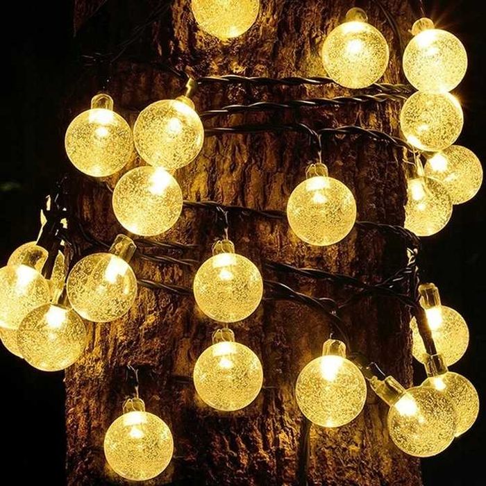 GIRLANDA ŚWIETLNA Solarna Ogrodowa Lampki ogrodowe do ogrodu 100 LED