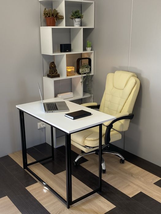 Компютерний стіл, 100 см Білий , розкладний, робочий стіл, трансформер