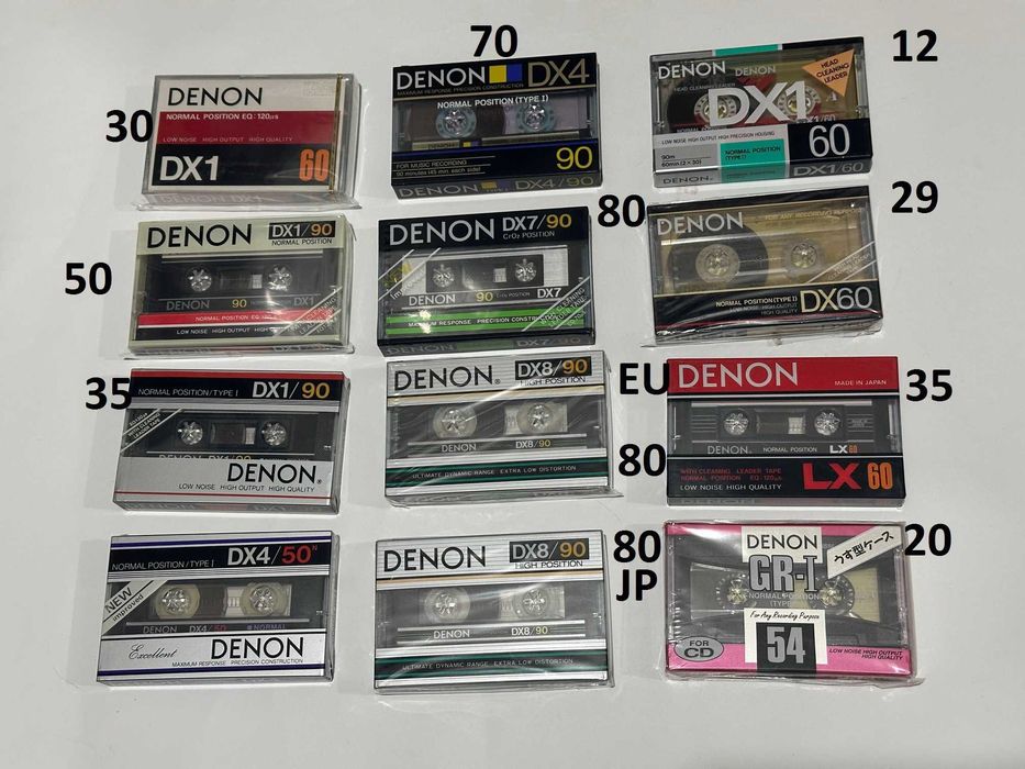 Аудио кассета Denon DX1 DX4 DX8 HD6 HD7 GR DX RDZ HG касета Япония