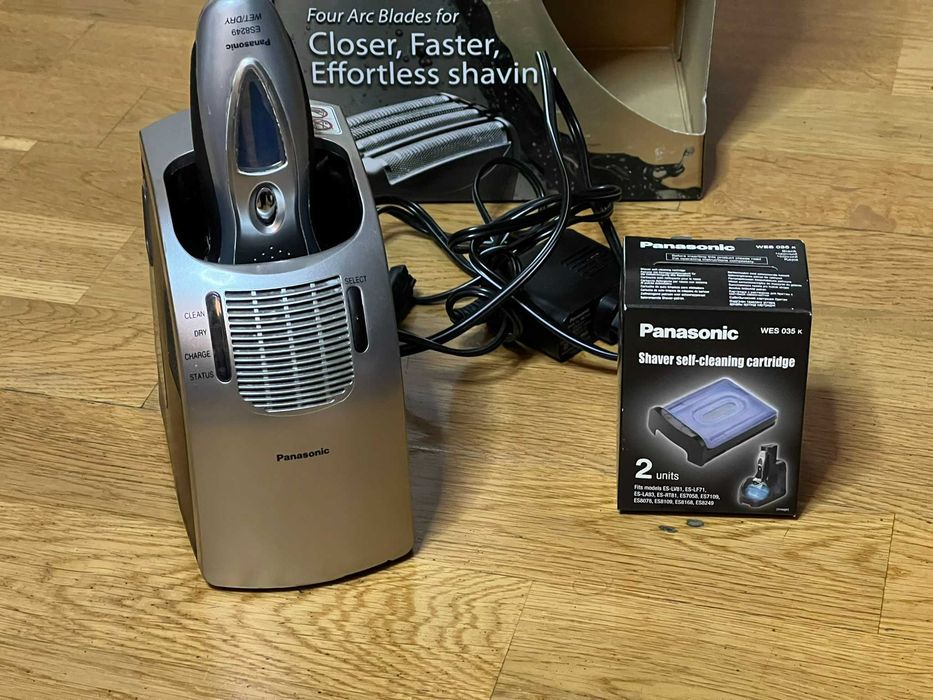 Golarka Panasonic ES 8249 Pro-Curve + Stacja Czyszcząca + Wkłady Zestaw