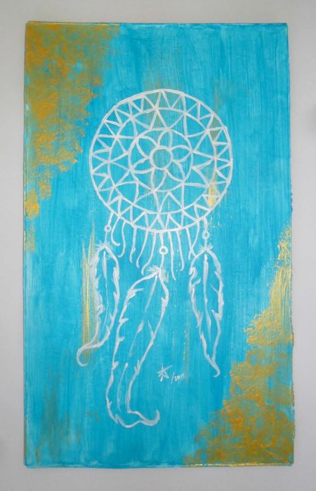 Decoração boho pintura dreamcatcher