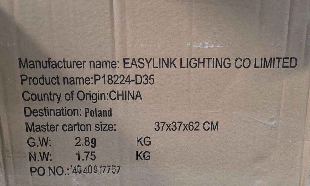 Lampa wisząca nowa