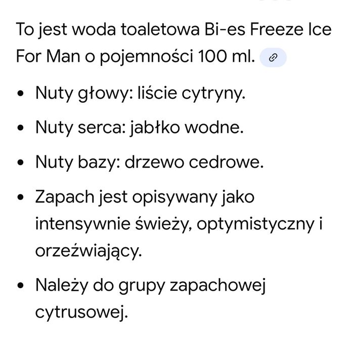 Perfumy Freeze  Ice. 2 szt.