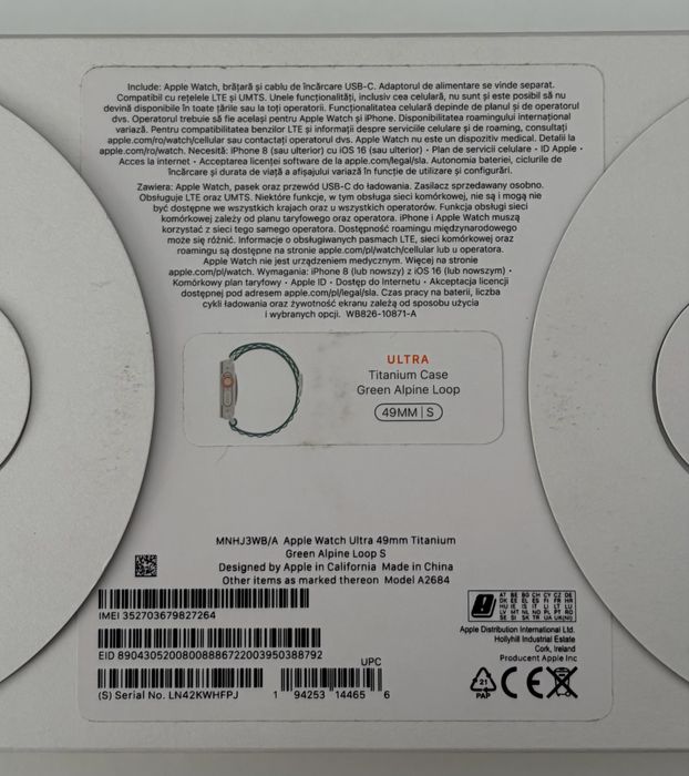 Apple Watch Ultra 49 mm Titanium - Idealny stan, pełny zestaw