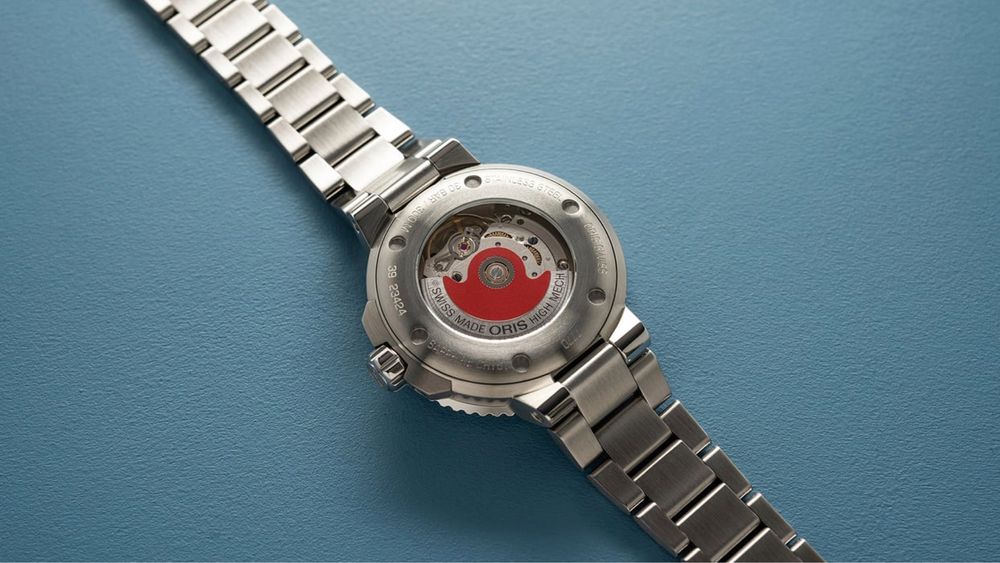 Швейцарський годинник Oris Aquis Date блакитний унісекс Швейцарія