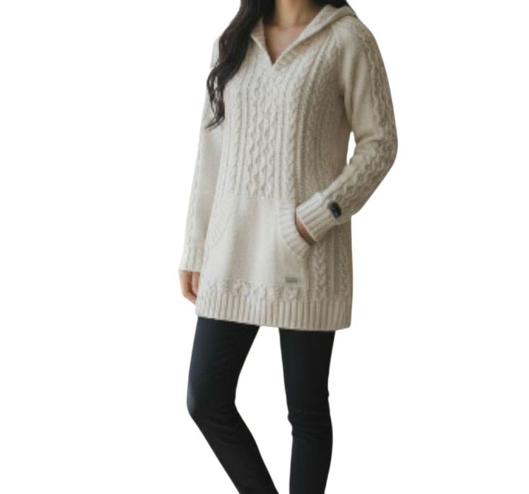 Kremowy sweterek superdry rozmiar S 36