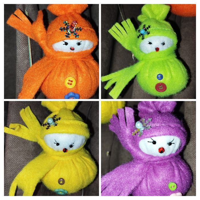 Снеговички из фетра