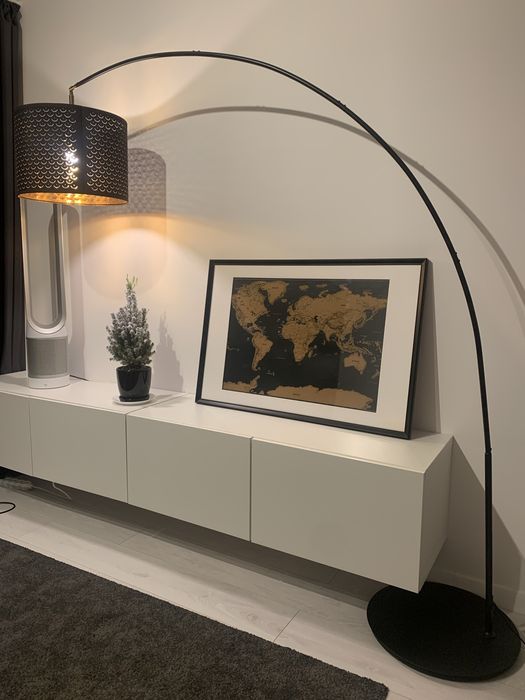 Lampa IKEA SKAFTET + NYMÖ łukowa czarna | stan idealny | Kraków