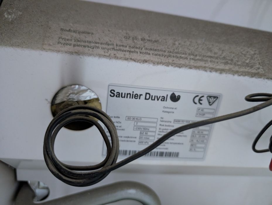 Piec Saunier duval sd 30 klo z 2004 używany szczecin