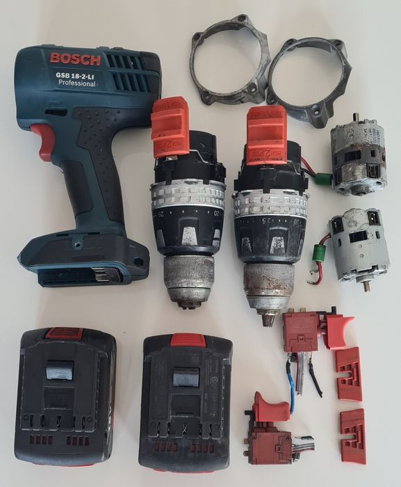 BOSCH GSB 18VE-2-LI,GSR 18-2-LI,Obudowa z modułem elektronicznym,Śiłnik,Bateria Bo