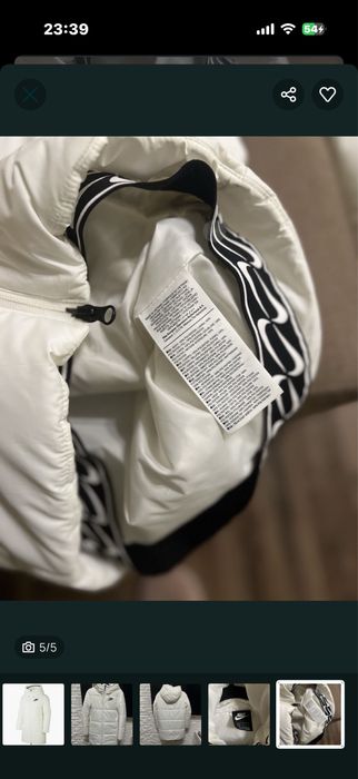 куртка пуховик найк nike біла