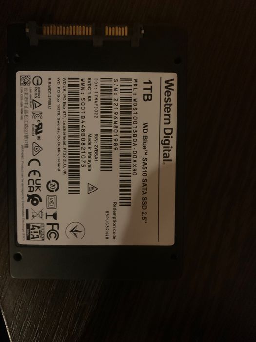 Western Digital Blue 1TB  100% з дефектом