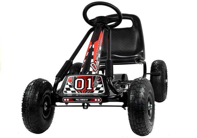 Gokart Czarny A-15 Pompowane Koła CZARNY/TYLKO WYSYŁKA