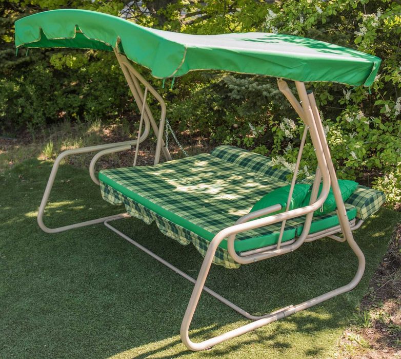 Акція! Качели Садовые- "Марсель". Металева Садова Гойдалка розкладна