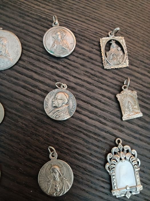Medalhas maioria em prata religiosas e