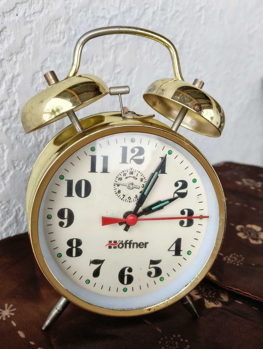 Zegar Budzik Kolekcjonerski marki Hoffner PRL